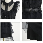 Karnevalový kostým – Wednesday Addams s doplnkami (120)